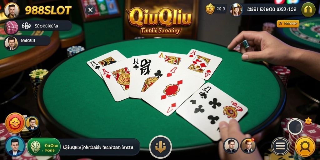 Tampilan gameplay seru dalam 988SLOT QiuQiu.