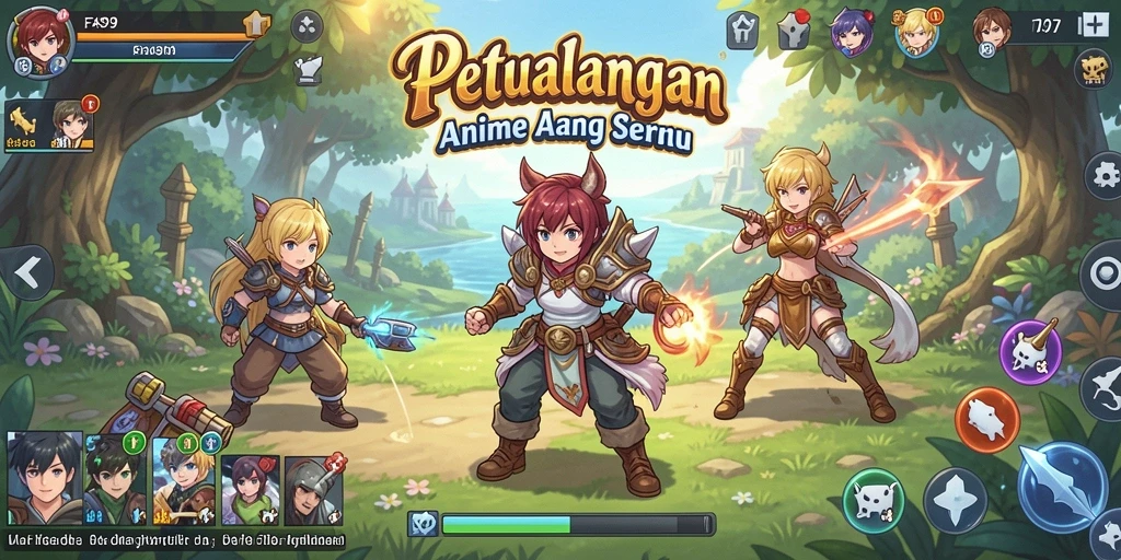Tangkapan layar gameplay yang menunjukkan aksi seru dalam dunia Anime.
