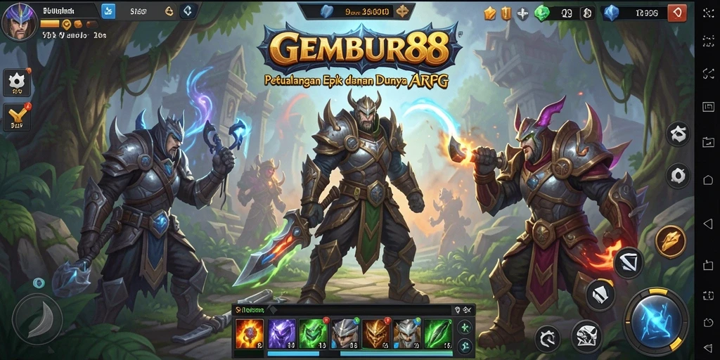 Tampilan aksi mendebarkan dalam gameplay GEMBUR88.