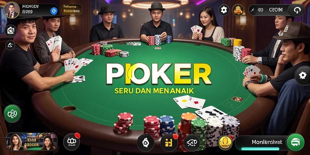 Tampilan seru saat bermain poker di H89 dengan pemain dari seluruh dunia.