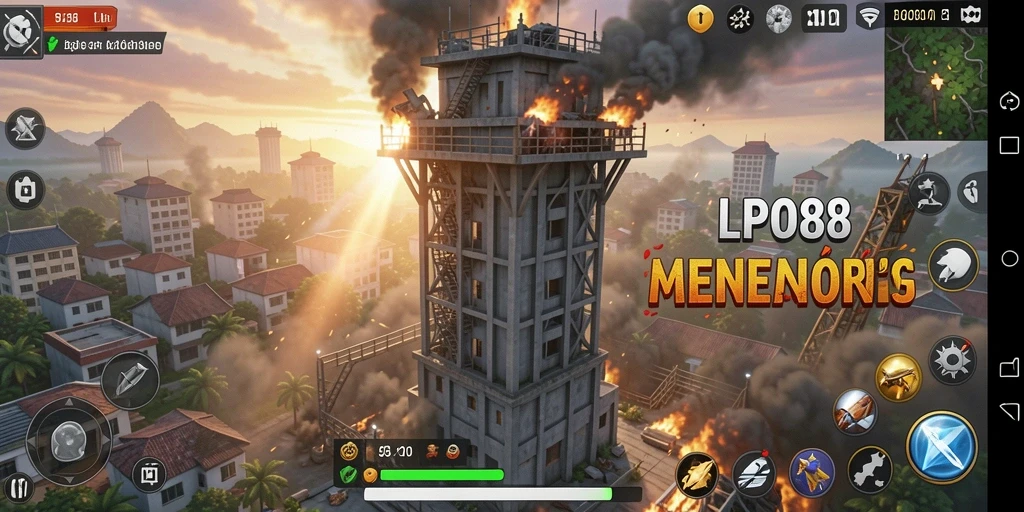 Tampilan gameplay menara pertahanan yang seru dan strategis.