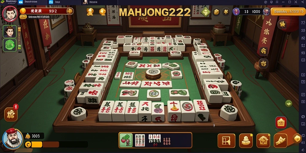 Tampilan menarik dari gameplay MAHJONG222 yang penuh warna.