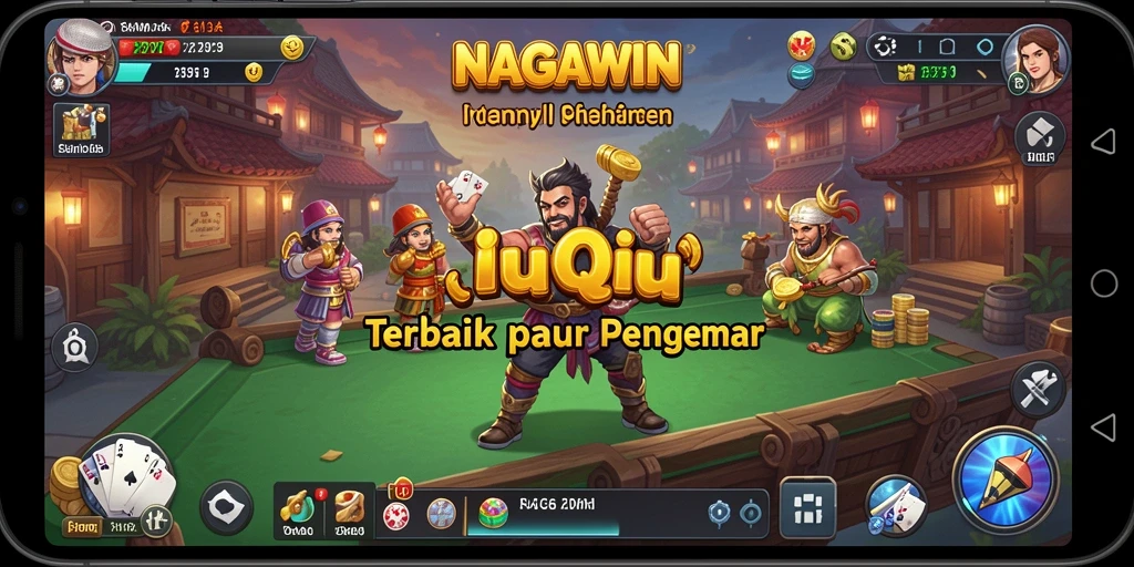 Tampilan gameplay menegangkan NAGAWIN di layar ponsel.