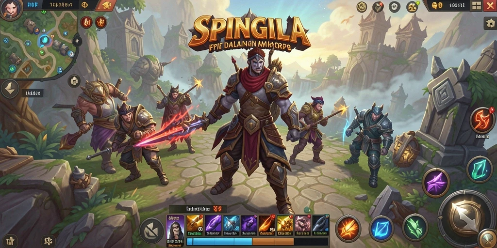 Tangkapan layar SPINGILA menunjukkan aksi seru dalam gameplay MMORPG.