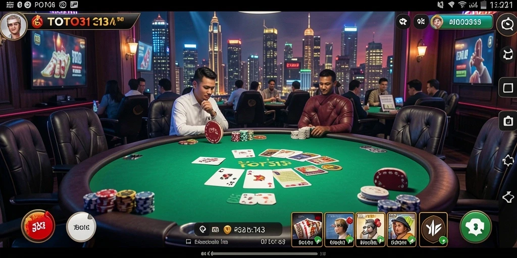 Tampilkan gameplay poker yang menarik dan menegangkan.